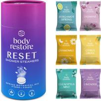 Body Restore Reset Shower Steamers dušo tabletės kvepalai Spring Botanical Mix 6 vnt.