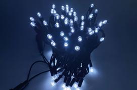 Žybsinti el. lauko girlianda, IP65, 230-240V, 100 LED, 8,6W, šaltai baltos sp., sujungiama, 9,9 m