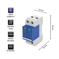 QOLTEC 52585 nuolatinės srovės viršįtampio iškroviklis / 2P / 1000V / T2 / BC