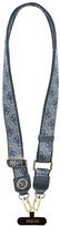 Universalus kaklajuostis Guess CBDY 4G Tether Patch Strass Metal Logo mėlynas