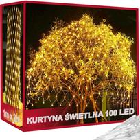 Šviesos užuolaida 100 LED, šiltai balta, 1x2 m
