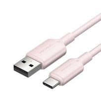 USB 2.0 A į USB-C 3A laidas Vention CTQPF 1M (rožinis)