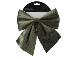 Įsegama kalėdinė dekoracija BOW, tamsiai žalios sp., 20 x 24 x 1 cm, 1 vnt