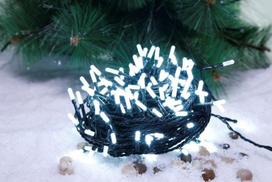 Elektrinė girlianda DIAMOND, 400 LED, IP44, 6 W, 24 V, 8 funkcijos, šaltai baltos sp., 39,9 m