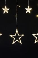 Elektrinė girlianda-užuolaida STARS, 138LED, IP44, 4,5V, šiltai balta, 2.4 m