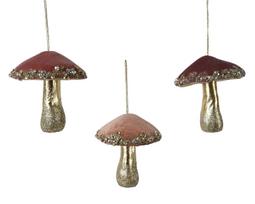 Kalėdinis eglės žaisliukas DECORIS Forest Mushroom, 3 rūšys, 10 x 10 x 12 cm, 1 vnt