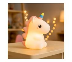 LED RGBW reguliuojamo ryškumo įkraunama vaikiška naktinė lempa UNICORN LED/1W/5V 1200 mAh