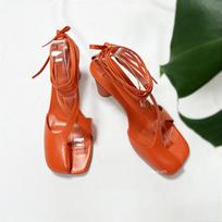 Madingos IPPEUM Sandalai su Skeltu Pirštu Moterims Dydis 43 Oranžiniai Aukštakulniai Su Kulkšnies Dirželiais Batai 2024 Sandalias De Mujer US 4  (22.5CM) balta