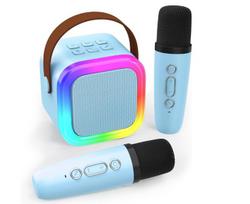 Bluetooth nešiojama kolonėlė su 2 vnt. mikrofonais