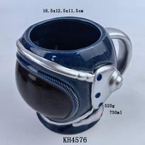 Creative Astronaut Space Ceramic Coffee Cup, Cartoon Planet Milk Cup, Jeans Temperature-sensitive Color-changing Mug 701ml-900ml