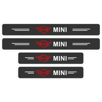 4 vnt. Anglies pluošto automobilio durų slenksčių apsauga 3D lipdukas Automobilio priedai MINI Cooper F54 F55 F56 R56 R60 SONE Roadster Clubman Coupe