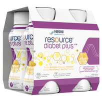 RESCOURCE DIABET PLUS, vanilės skonio gėrimas, 200ml, 4 vienetai