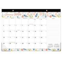 1 Set Desk Calendar 2026-2027: 18-Month Calendar from January 2026 to June 2027 with Schedule & Holidays, 43.18cm X 30.48cm 430X305X5mm