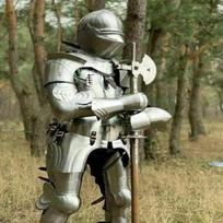 Viduramžių gotikinis riterio kūno šarvų kostiumas, nešiojamas riterio šarvų kostiumas Larp mūšio karys, XV amžiaus kovos vokiškas viso kūno šarvai