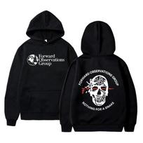 Forward Observations Group Nieko gyvatei FOG Grafinis džemperis su gobtuvu Vyrams Moterims Gotikiniai Skeletas Derliaus džemperiai su gobtuvu Streetwear S