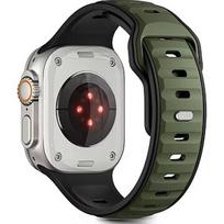 Tech-Protect watch strap IconBand Line Apple Watch 44/45/46/49mm, black/green 5906302333462