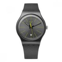 SWatch Suob404 ESSential Charcolazing vyriškas S uretano laikrodis SUOB404