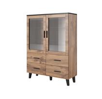 Vitrina LOTTA 120 2D4S Ąžuolas votan/Juoda
