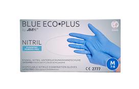 Vienkartinės nitrilinės pirštinės BLUE ECO PLUS M dydis Mėlynos spalvos 100vnt.