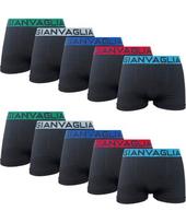 Vyrški bokseriai 10 vnt. rinkinys (9927) – be siūlių, mikropluoštas, įvairių spalvų, GIANVAGLIA, XL/XXL