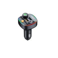 Devia siųstuvas FM Smart Bluetooth MP3 automobilinis įkroviklis PD 30W 1x USB-C 2x USB 3A juodas