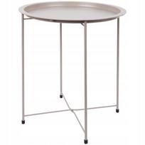 LOFTO METALINIS SULANKSTOMAS APVALUS KAVOS STALIUKAS 46 CM NUIMAMAS VIRŠUS RUDAS