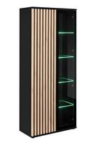 Aukšta vitrina ASM Cameron 2D, juoda/ruda