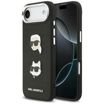 Karl Lagerfeld Etui FW Grained Karl  AND  Choupette Heads Pins  AND  Logo do iPhone Air czarny