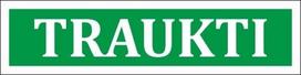 Informacinis lipdukas ''TRAUKTI '' ženklas 30x120mm