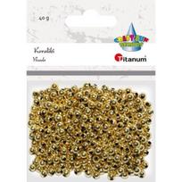 Dekoracija karoliukai auksiniai 40g 5mm TITANUM