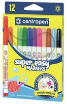 Nuplaunami flomasteriai CENTROPEN Super Easy 2580, 12 spalvų