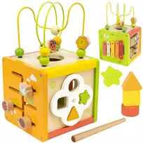 Viga 44716 5-in-1 mokomasis kubas su labirintais ir cimbolais
