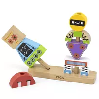 Viga medinės konstravimo kaladėlės „Robotai“, modelis 44652