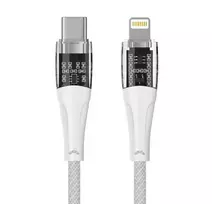 Qualo QTCN-CL-00 Transparent Nylon Cable USB-C – Lightning / 12W / 1.5m / white