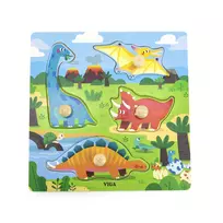 Viga 44596 Dėlionė su rankenėlėmis – Dinozaurai