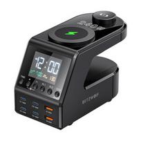 Blitzwolf BW-FW10 žadintuvas su įkrovikliu 2xUSB-A, 4xUSB-C, 240W