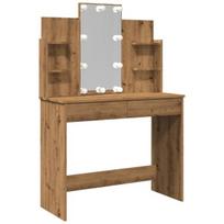 Kosmetinis staliukas su led lemputėmis, artisano, 96x40x142cm