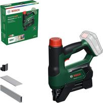 "Bosch" 18 V sistemos akumuliatorinis segiklis "AdvancedTacker 18V-25" (galingas "2-in-1" segiklis ir vinys; komplekte yra segtukai, vinys, tarpikliai, vielos kreipiamasis dangtelis)