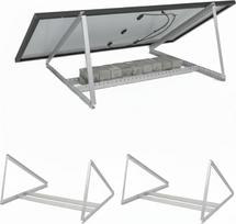 "SolarXon" saulės kolektorių laikiklis 2 moduliams, 0% PVM, aliuminis, 118 cm, 0-90° kampas, balkono elektrinės laikiklis, saulės kolektorių laikiklis plokščiam stogui, garažui, laisvai pastatomas