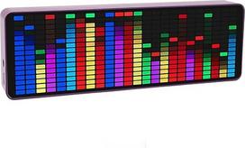 Garso spektro analizatorius, šviesos diodų muzikos balso spektro ekranas, spalvingas RGB šviesos ritmo analizatoriaus laikrodžio ekranas, garso valdymo lygio matuoklis, 20 dinaminių ir 7 spalvų efektai
