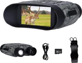 Rollei NightVision 400 4K naktinio matymo prietaisas, 40MP žiūronai su naktinio matymo kariniu 12X skaitmeniniu priartinimu 32GB SD kortelė 400M infraraudonųjų spindulių kamera su žibintuvėliu 5000mAh naktinio matymo žiūronai suaugusiesiems