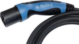 EV charging cable Type2-Type2, 22kW, 32A, 5x6mm2, 1x0.5mm2, 5m, black EVA503325 | 4779026722925