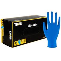 Abena THOR Ultra Grip nitrilinės vienkartinės pirštinės, labai stiprios, 6.5g, mėlynos M/L/XL/XXL (100vnt)