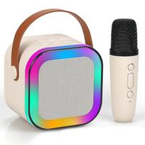 Kiddyz K12 Karaokė Rinkinys su Bluetooth belaidžiu 6W garsiakalbiu ir 1x Mikrofonu su RGB apšvietimu Rožinė