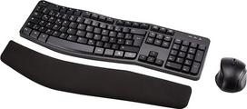"Amazon Basics" klaviatūros pelės rinkinys Ergonomiškas belaidis vokiškas išdėstymas juodas