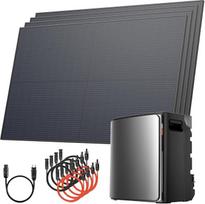 "Solarway Balcony Power Station" 2000Wp / 800W su 3,8 kWh "EcoFlow Stream Ultra X" atmintimi - pilnas komplektas su 500 W saulės moduliais, inverteriu ir priedais - paruošta prijungti mini saulės sistema kištukiniam lizdui