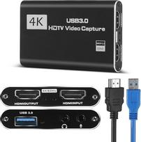 4K HDMI vaizdo įrašymo kortelė, žaidimų vaizdo įrašymo kortelė su mikrofonu, Full HD 1080P 60FPS USB įrašymo kortelė, USB 3.0 HDMI vaizdo įrašymo įrenginys