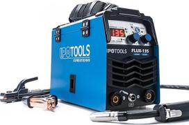 IPOTOOLS Flux-135 suvirinimo aparatas be dujų - 135 A suvirinimo aparatas be dujų, skirtas suvirinti 0,8 mm arba 1,0 mm storio vielos su MMA/IGBT / 230 V / 7 metų garantija