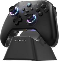 Machenike G3V2 Controller PC, belaidis žaidimų valdiklis PC, 2 Einstellbare Hall Effekt Joystick, 2 Programmierbare Tasten, mit Bunten RGB-Lichtern, für Switch/iOS/Android, 1000mAh Akumuliatorius (Schwarz PE)