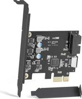 USB PCIe kortelė PCIe x1 to 19-Pin USB 3.0 Header and Type E (A Key) Card for 1 Front Panel USB A, 1 Front Panel USB C, USB 3.0 5Gpbs PCI Express Expansion Card for Windows MacOS